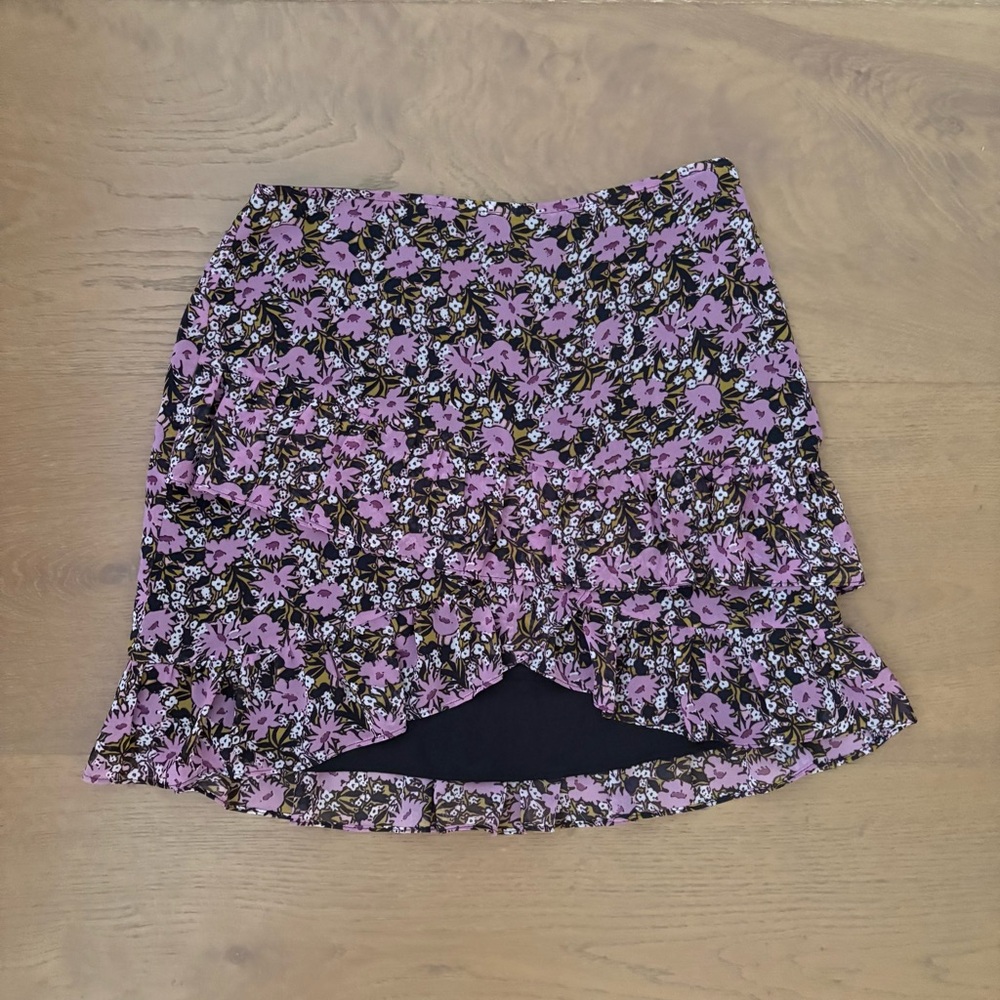 Lost + Wander Floral Mini Skirt in Purple